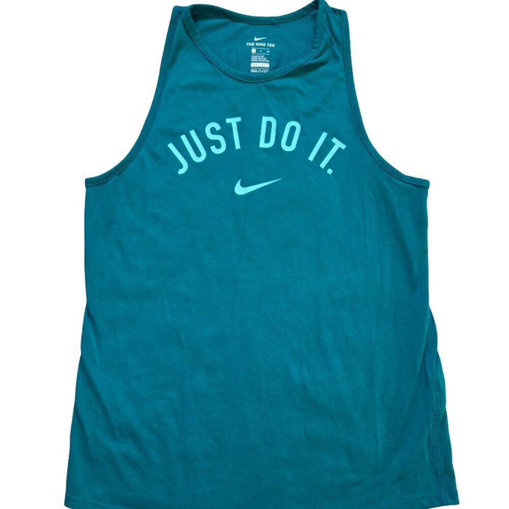 Nike Women's Tank Top Blue S Dri Fit The Nike Tee Just Do It Workout Tank Yoga